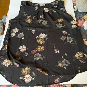 LOFT: Flower Blouse Tank Top